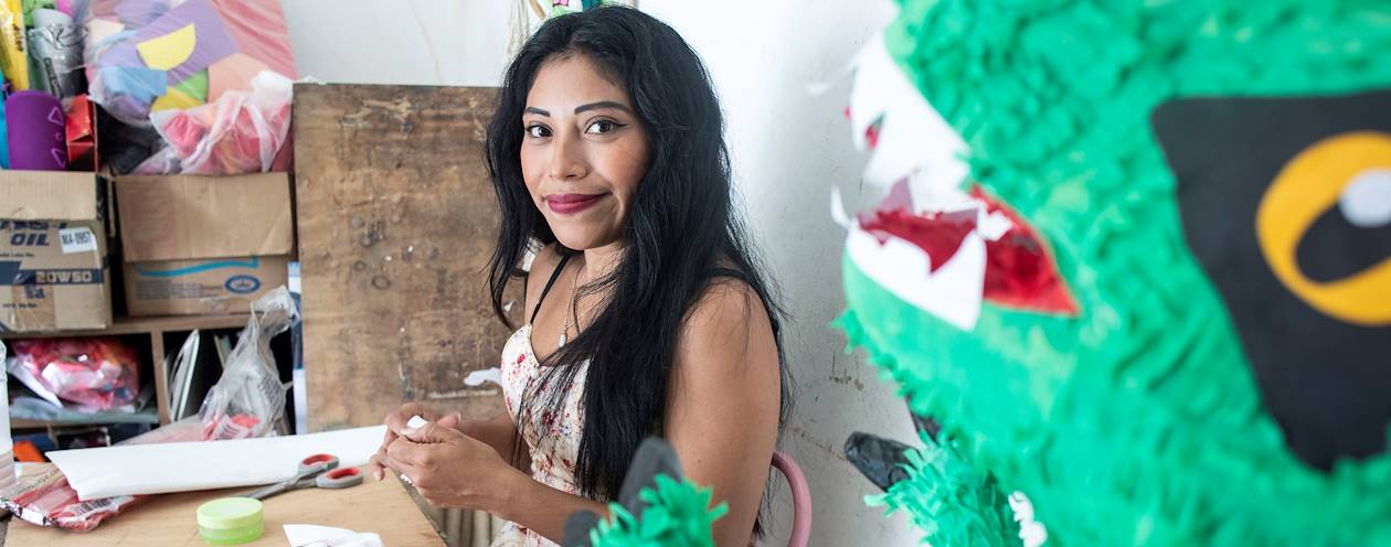 Atelier de fabrication de pinata - Valladolid - Yucatan - Mexique