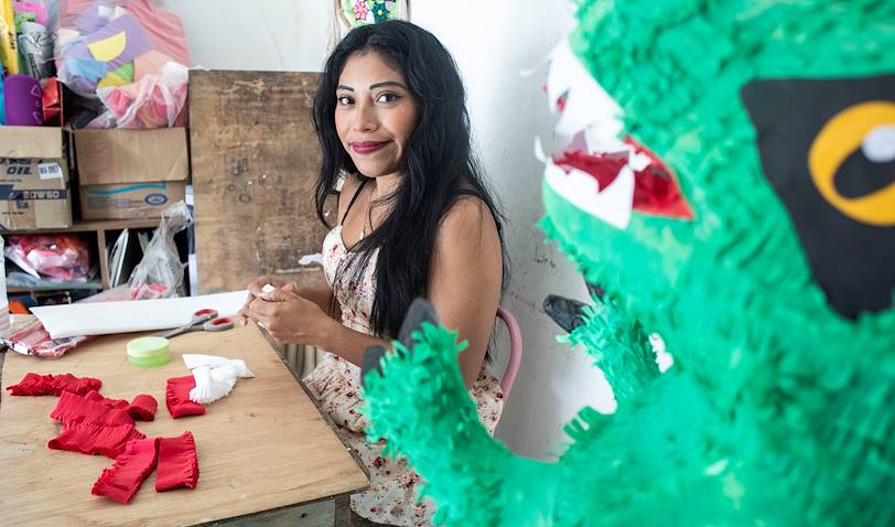 Atelier de fabrication de pinata - Valladolid - Yucatan - Mexique