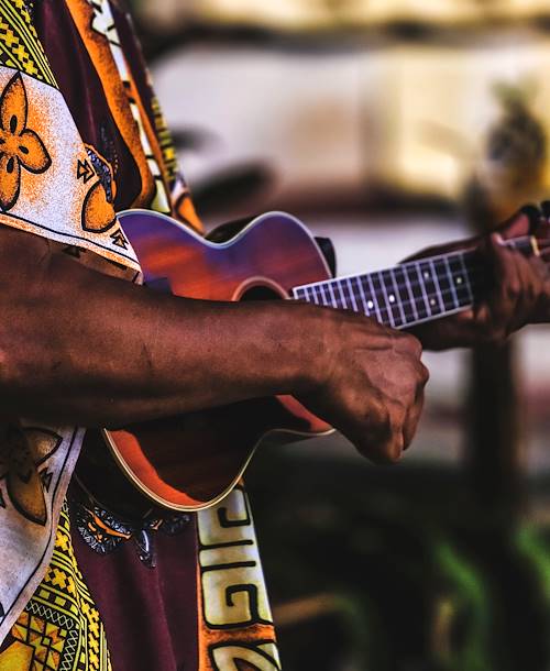 Musique traditionelle sur l'île de Moorea - Archipel de la Société - Polynésie