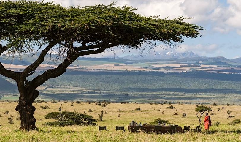 Déjeuner dans la savane au Kenya