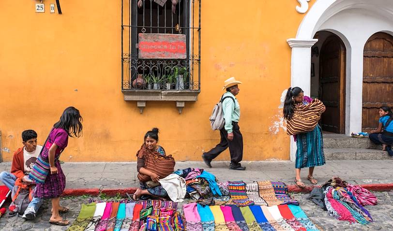 Marché à Antigua - département de Sacatepequez - Guatemala