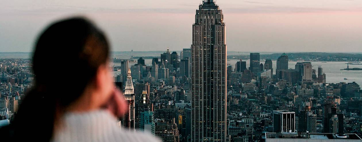 Vue sur l'Empire State Building depuis l'observatoire du Rockfeller Center - Manhattan - New York - Etats-Unis