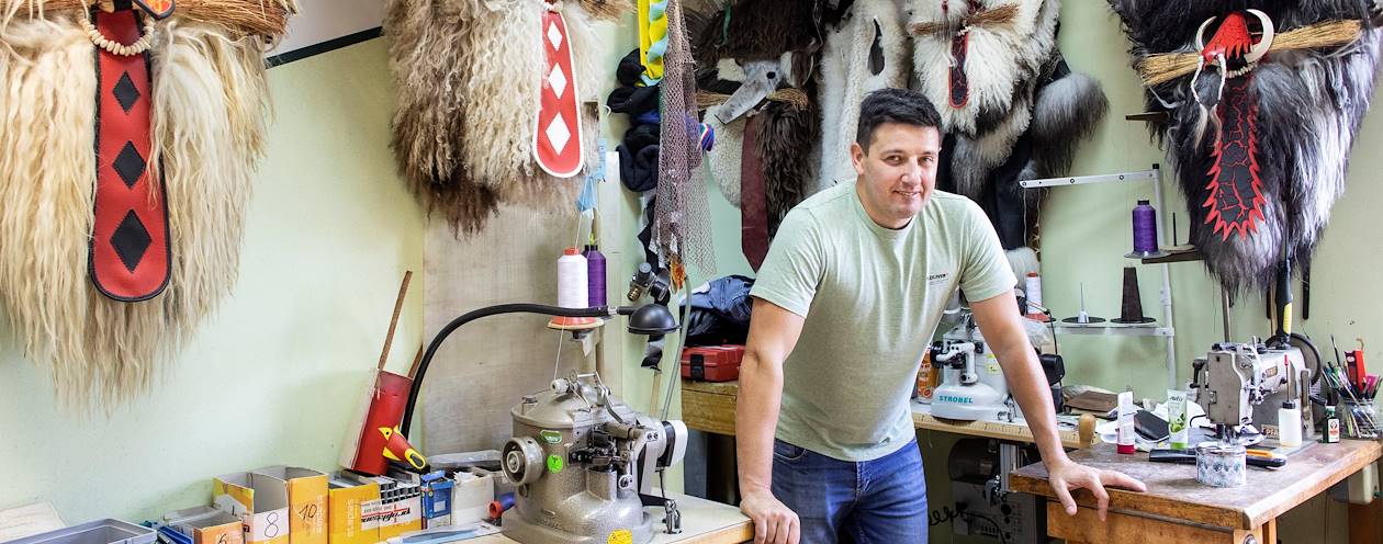 Atelier des masques Kurenti : rencontre avec Primoz, artisan fabriquant ces masques - Ptuj - Slovénie