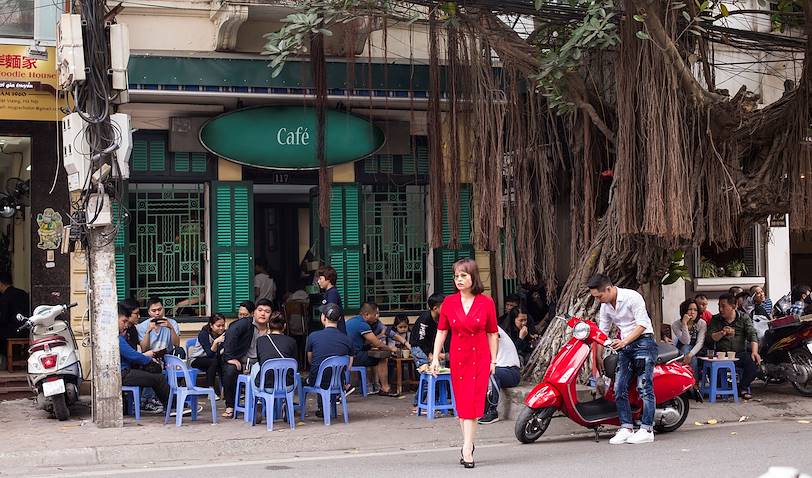 Terrasse de café dans le Quartier Français - Hanoï - Vietnam