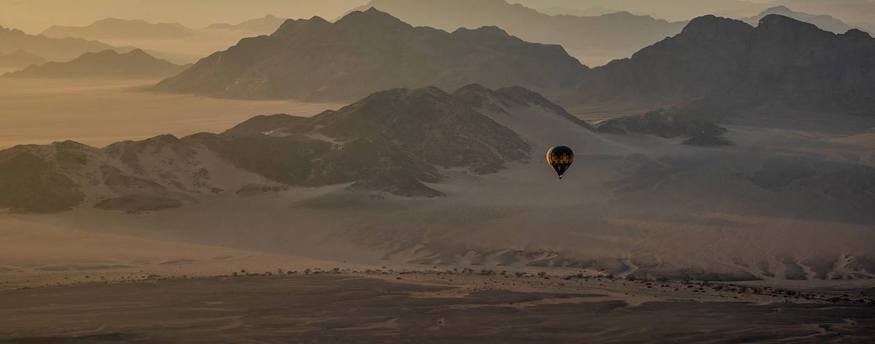 Survol du désert du Namib en montgolfière - Namibie