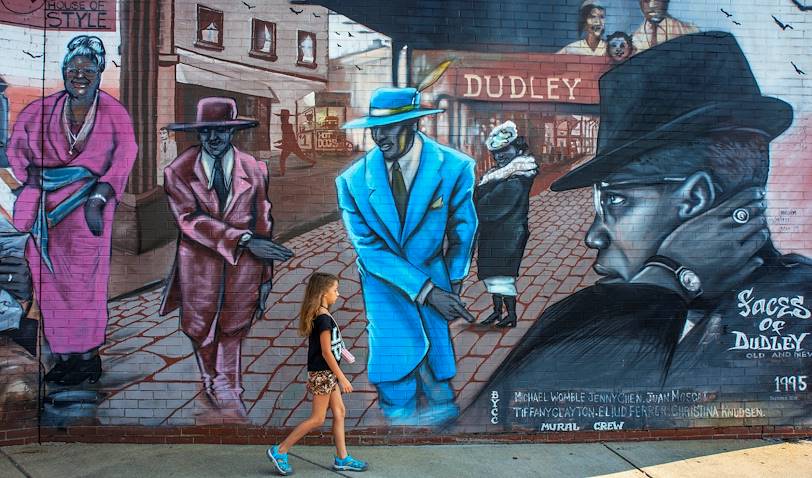 Street art dans le quartier de Roxbury - Boston - États-Unis
