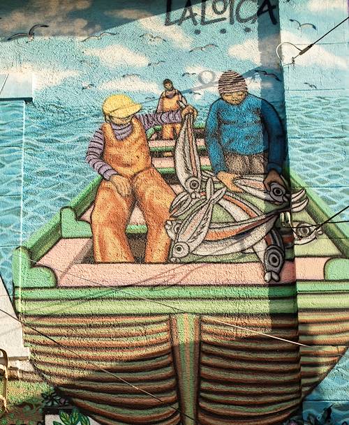 Street art dans le quartier de Cerro Concepcion - Valparaiso - Chili