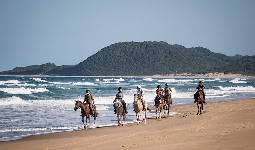 Balade à cheval sur la plage et dans la réserve de Santa Lucia - Santa Lucia - KwaZulu-Natal - Afrique du Sud