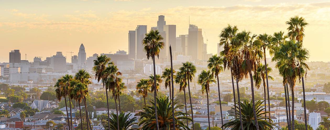 Coucher de soleil sur Los Angeles - Californie - Etats-Unis