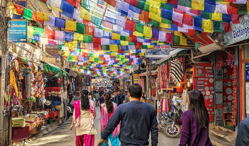 Dans les rues du quartier Thamel - Katmandou - Népal