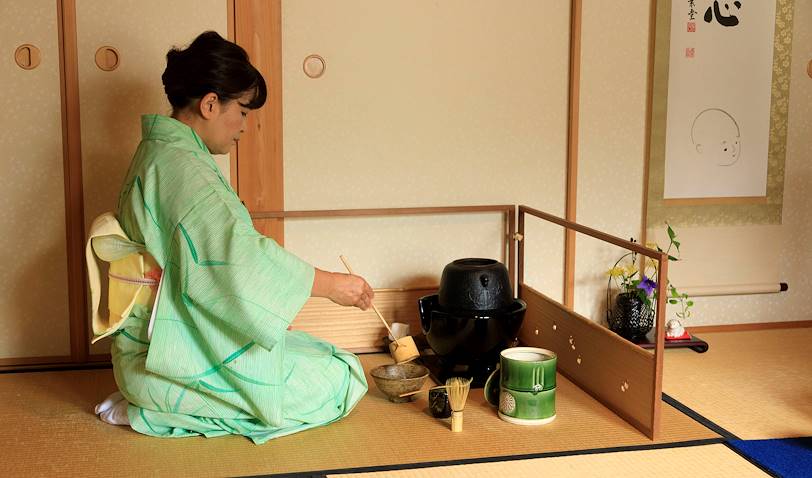 Cérémonie du thé vert matcha à Kyoto - île de Honshu - Japon