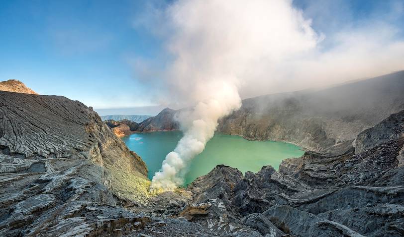 Volcan Kawah Ijen  sur l'île de Java - Indonésie