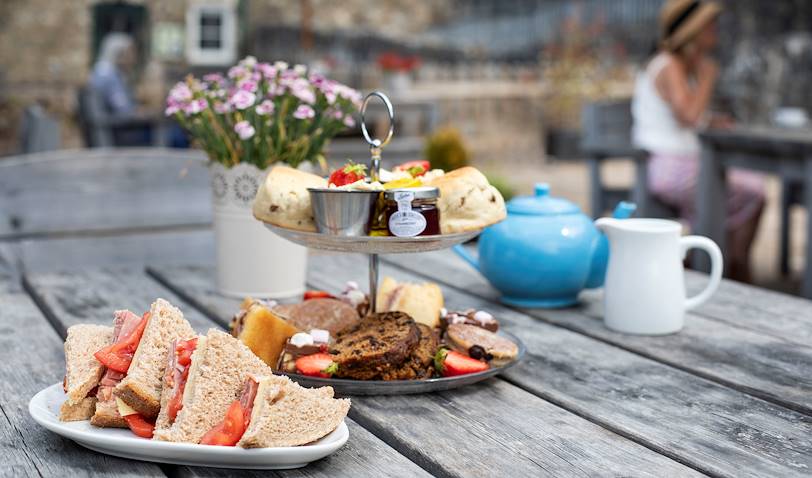 Afternoon Tea au marché fermier de Welsh Food Center - Tal-Y-Cafn - Pays de Galles - Royaume-Uni
