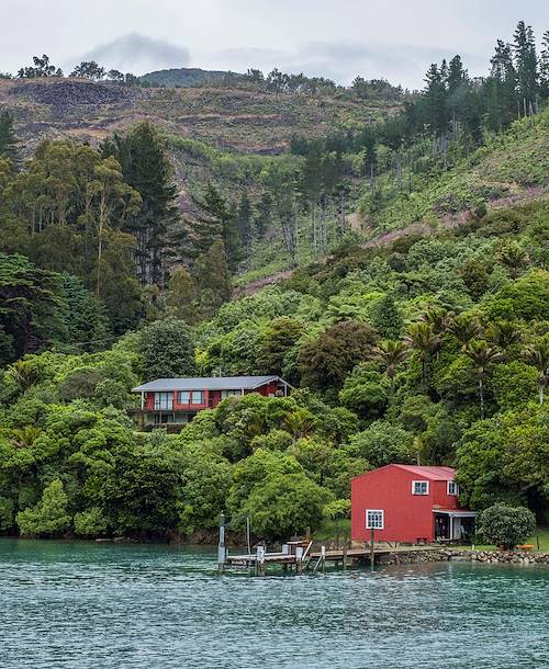 Maison isolée dans les Marlborough Sounds - Île du Sud - Nouvelle Zélande
