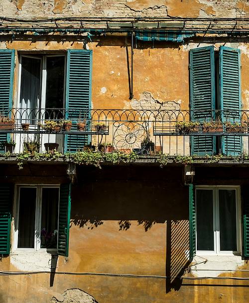 Détail d'une façade de Sienne - Toscane - Italie
