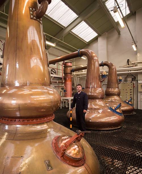 Fabrication de whisky à la distillerie Glengoyne - Dumgoyne - Ecosse