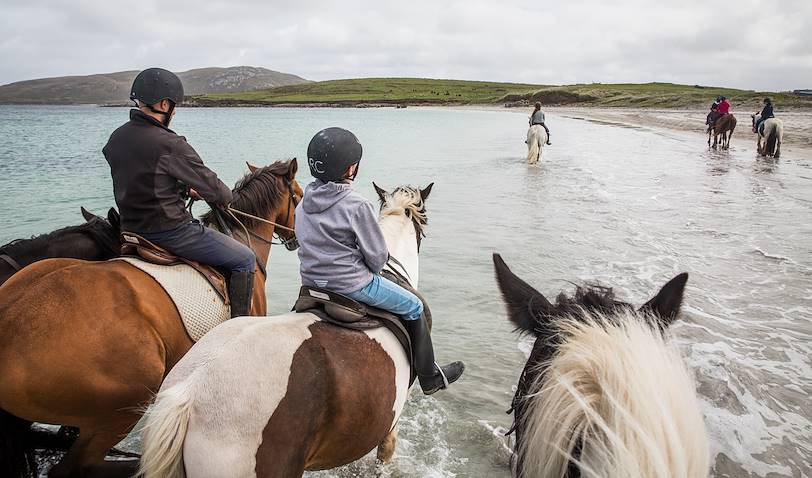 La plage Selerna à cheval - Cleggan - Comté de Galway - Irlande
