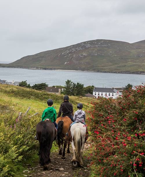 La plage Selerna à cheval - Cleggan - Comté de Galway - Irlande