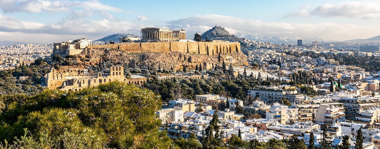 L'Acropole sous la neige - Athènes - Grèce