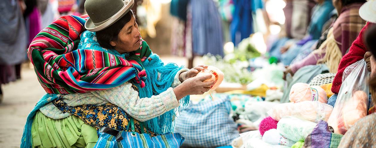 Scène de vie dans un marché - Bolivie