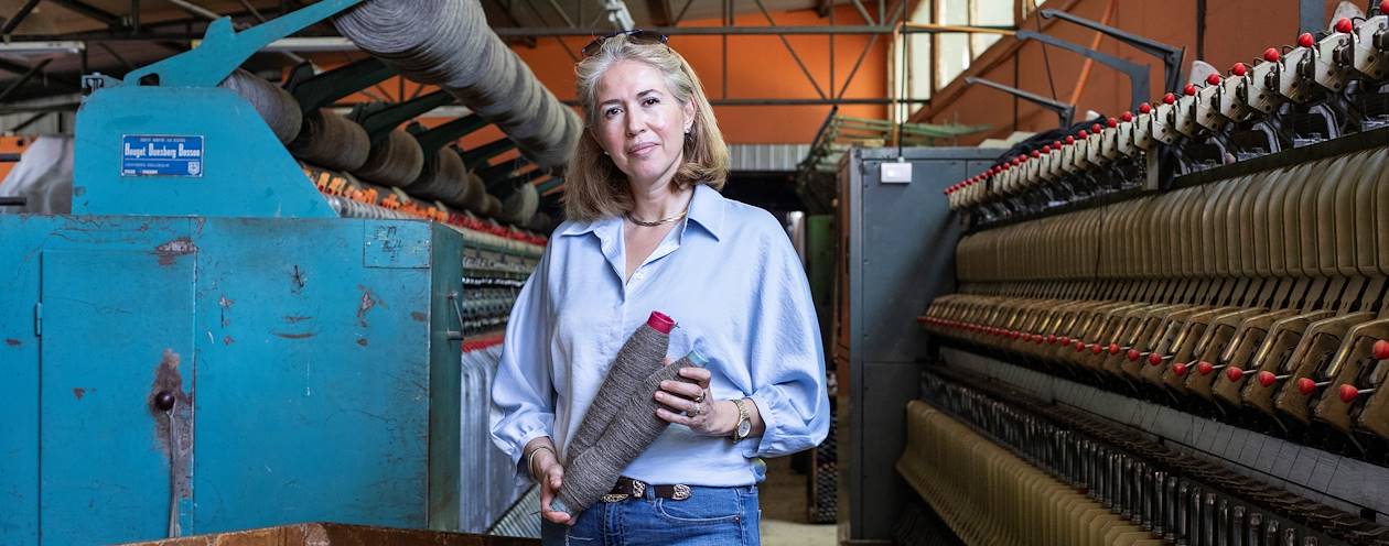 Visite d'une ferme d'alpagas, productrice de textile et laine : portrait de Maria Herlinda de la Garza, fondatrice du ranch - Chli