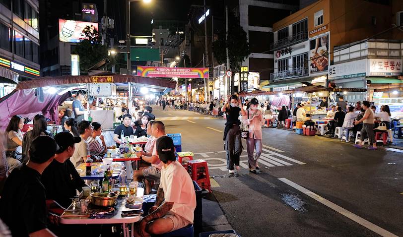 Restaurants dans le quartier de Jongno-gu - Séoul - Corée du Sud