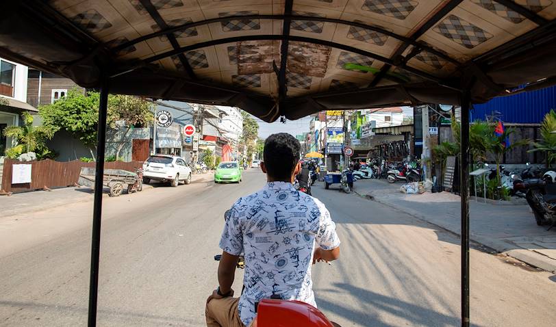 À bord d'un rickshaw - Siem Reap - Cambodge