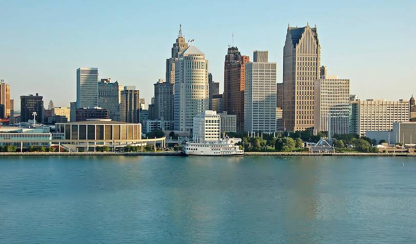 Panorama sur Detroit - Michigan - Etats-Unis