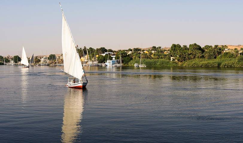 Le long du Nil en felouque - Assouan - Égypte