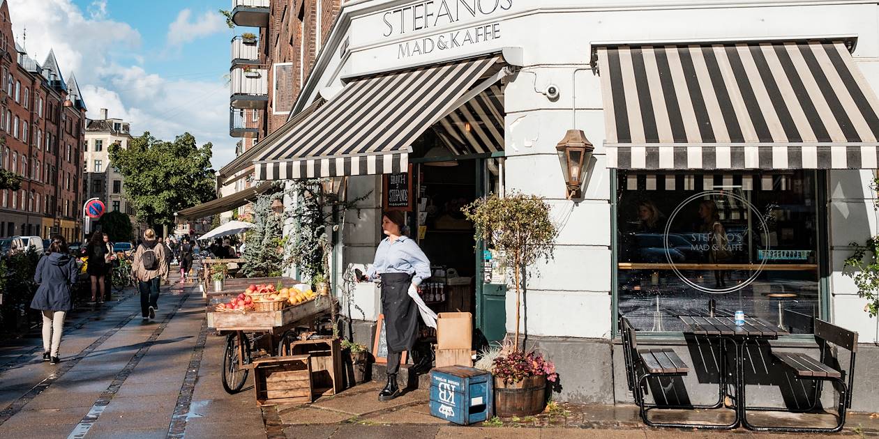 Café dans le quartier de Norrebro - Copenhague - Danemark