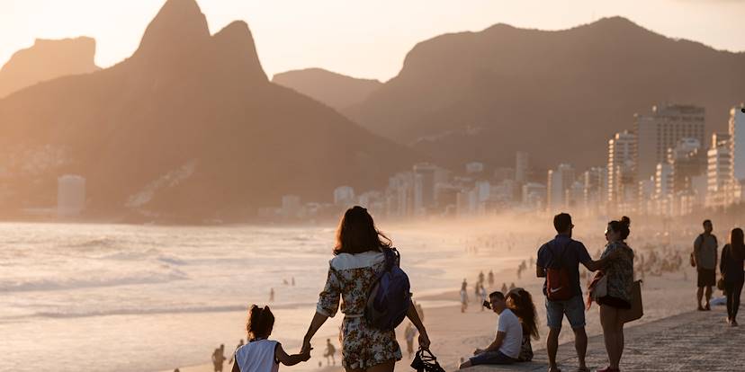 Coucher de soleil sur la plage Ipanema - Rio de Janeiro - Brésil