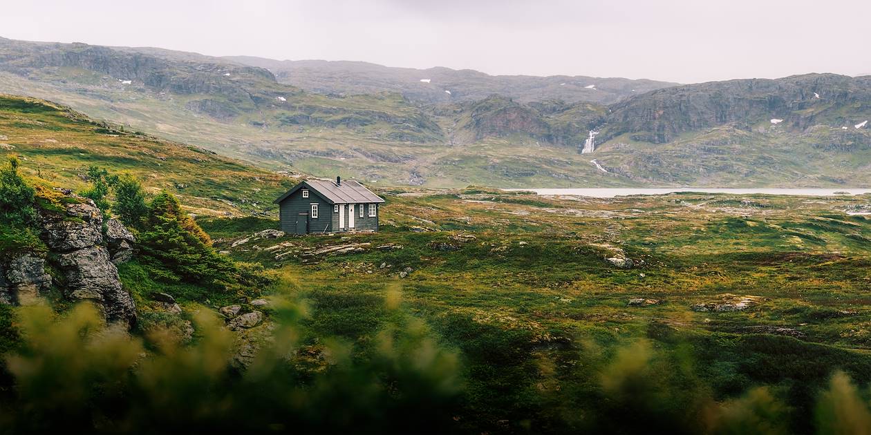 Maison isolée sur le plateau de Hardangervidda - Norvège