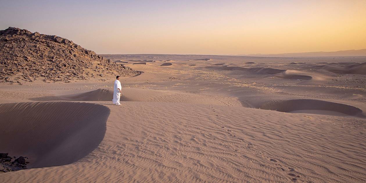 Les dunes de Foum Tizza, sous le coucher du soleil - Tazzarine - Maroc