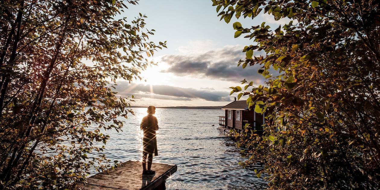 Coucher de soleil sur le Lac Siljan - Rattvik - Comté de Dalécarlie - Suède