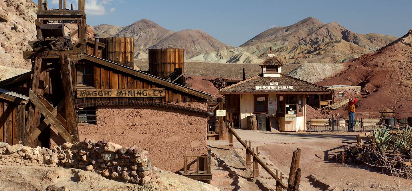 Calico, ville fantôme dans le désert de Mojave - Californie - Etats-Unis