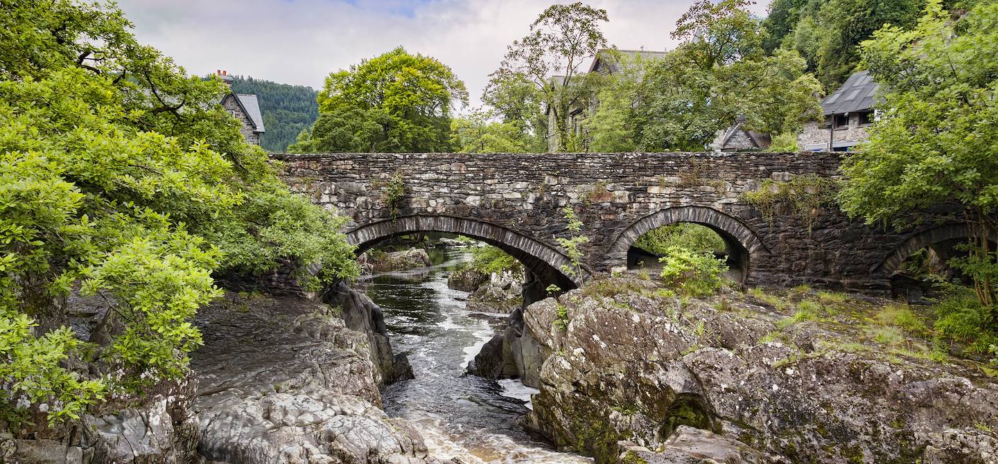 Pont y Pair Bridge sur la rivière Llugwy - Betws-y-Coed - Pays de Galles