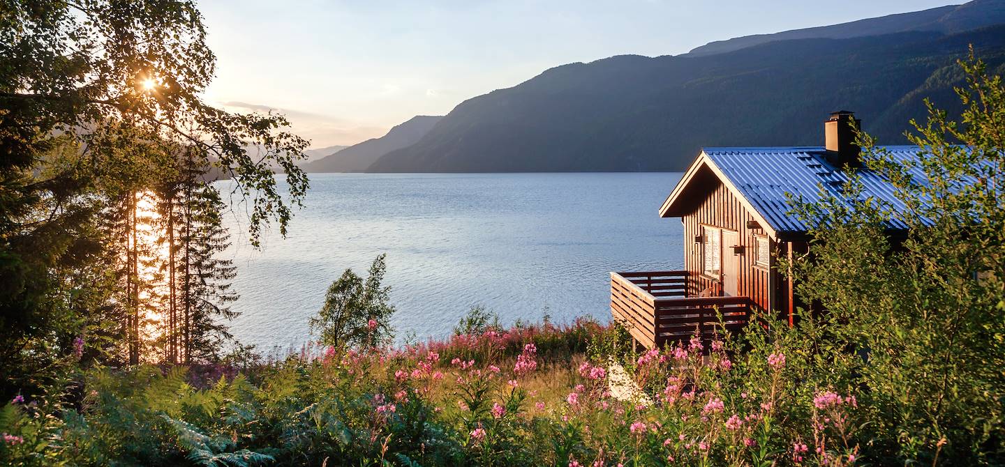 Maison en bois traditionnelle - Norvège