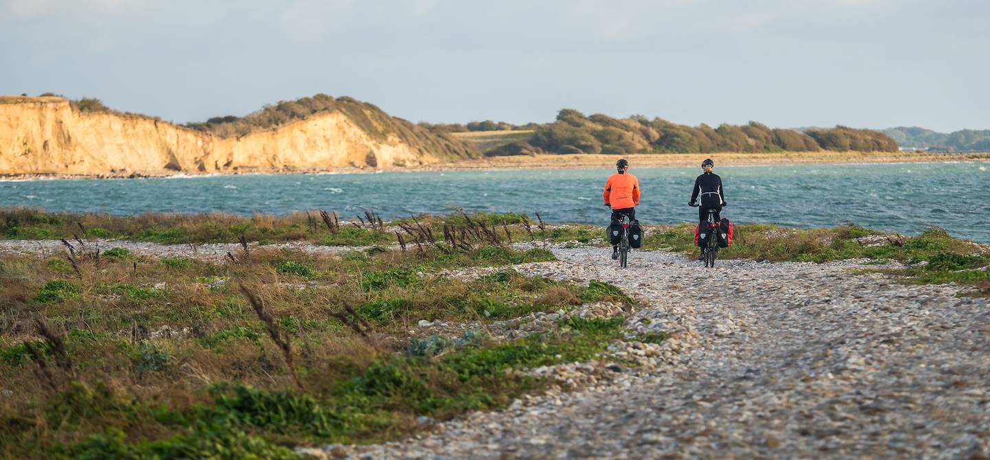 Cyclistes sur l'île de Fionie - Danemark
