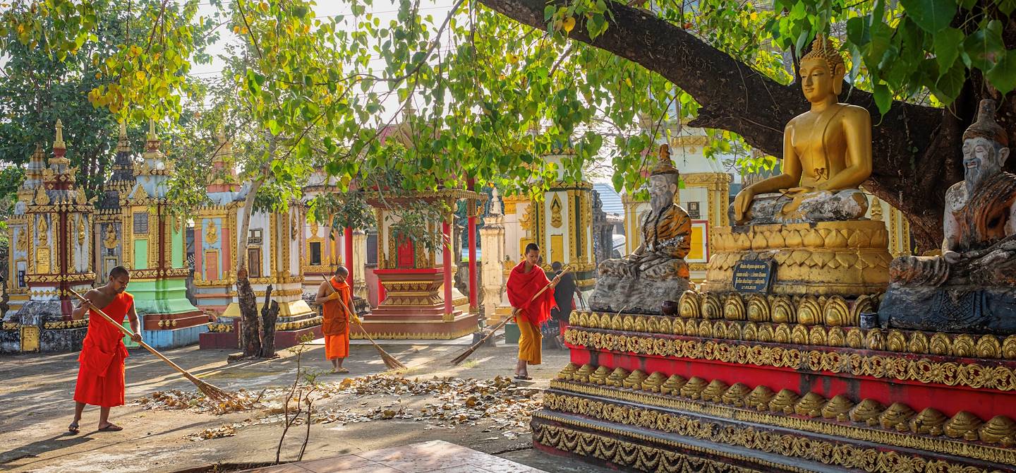 Temple bouddhique Wat Phatbat - Paksé - Province de Champassak - Laos