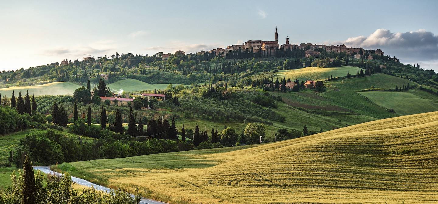 En direction du village de Pienza - Toscane - Italie