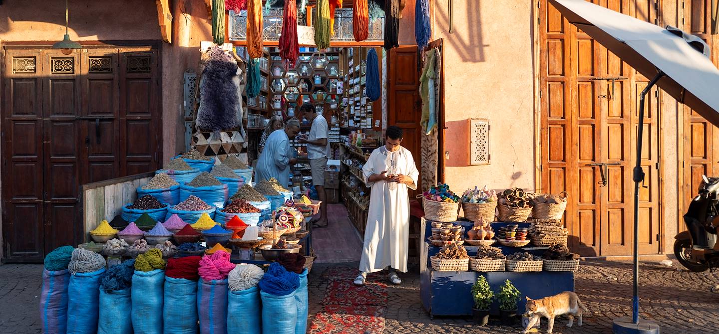 Sur le souk de Marrakech - Maroc