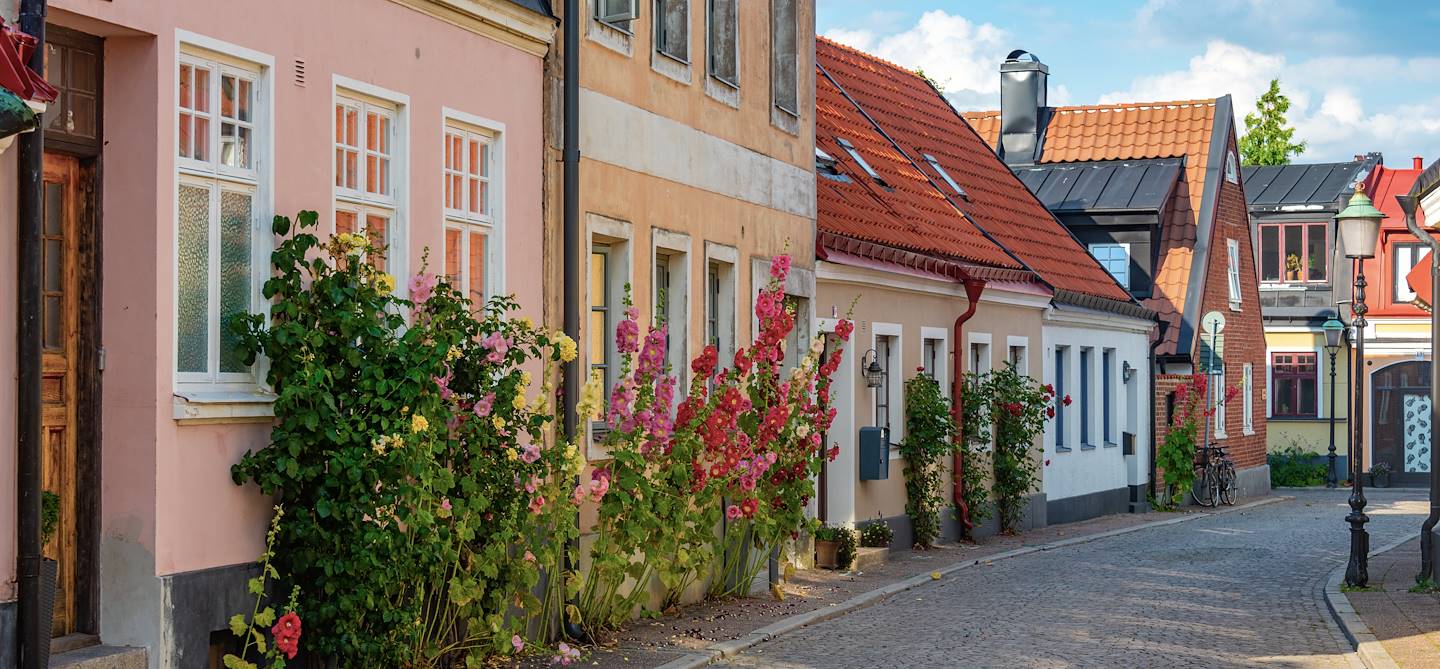 Dans les rues colorées d'Ystad - Scanie - Suède