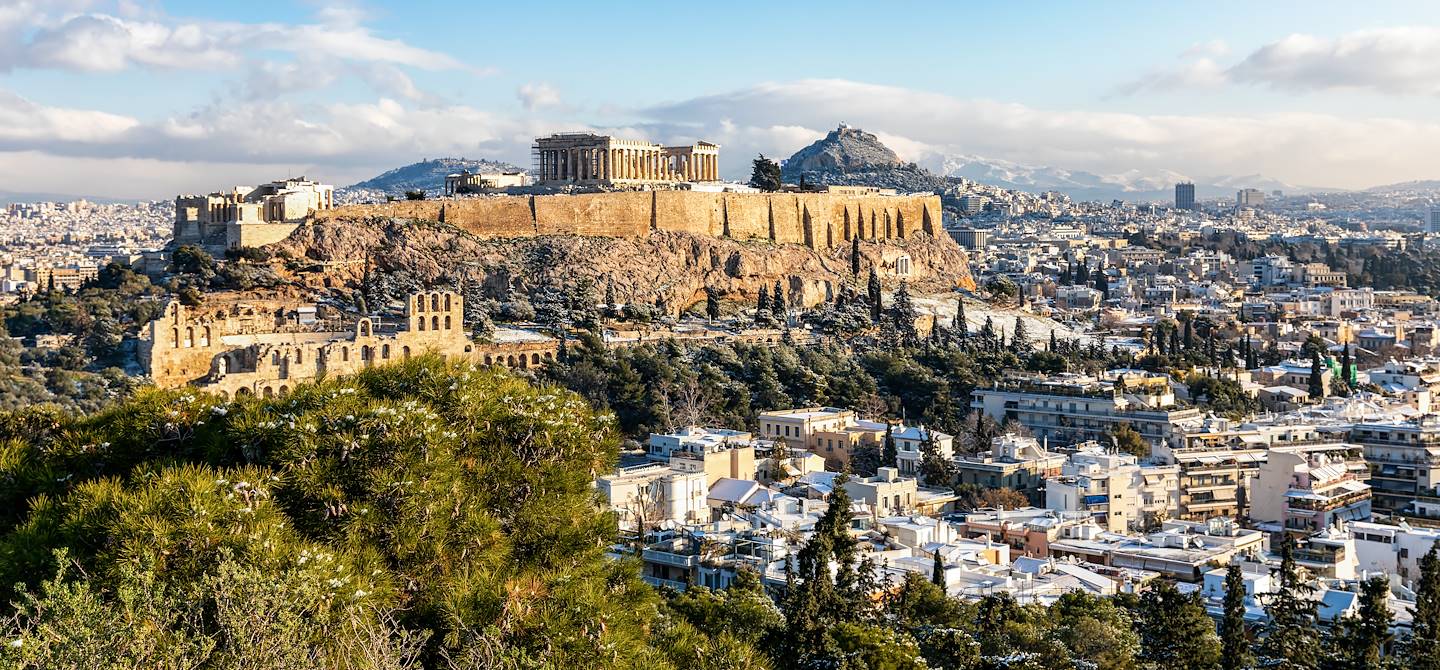 L'Acropole sous la neige - Athènes - Grèce