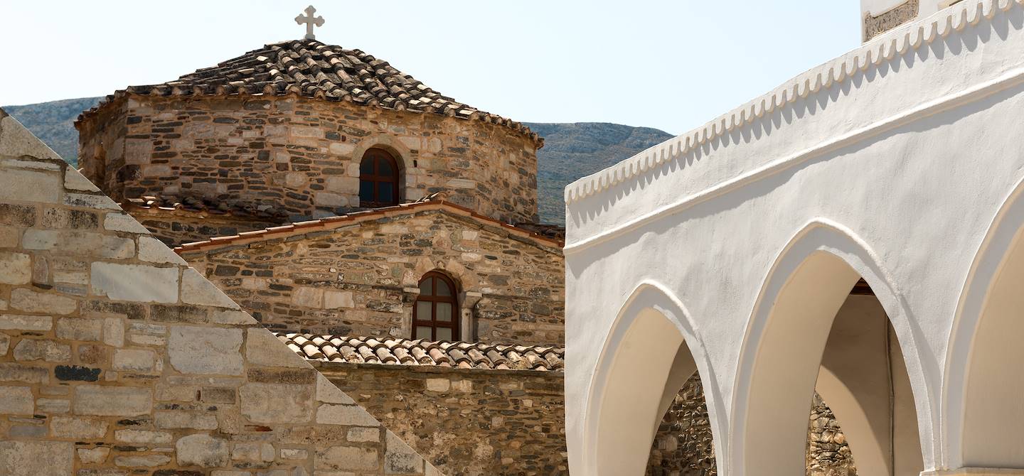 Vue de l'église Panagia Ekatontapiliani - Parikiá - Île de Paros - Grèce