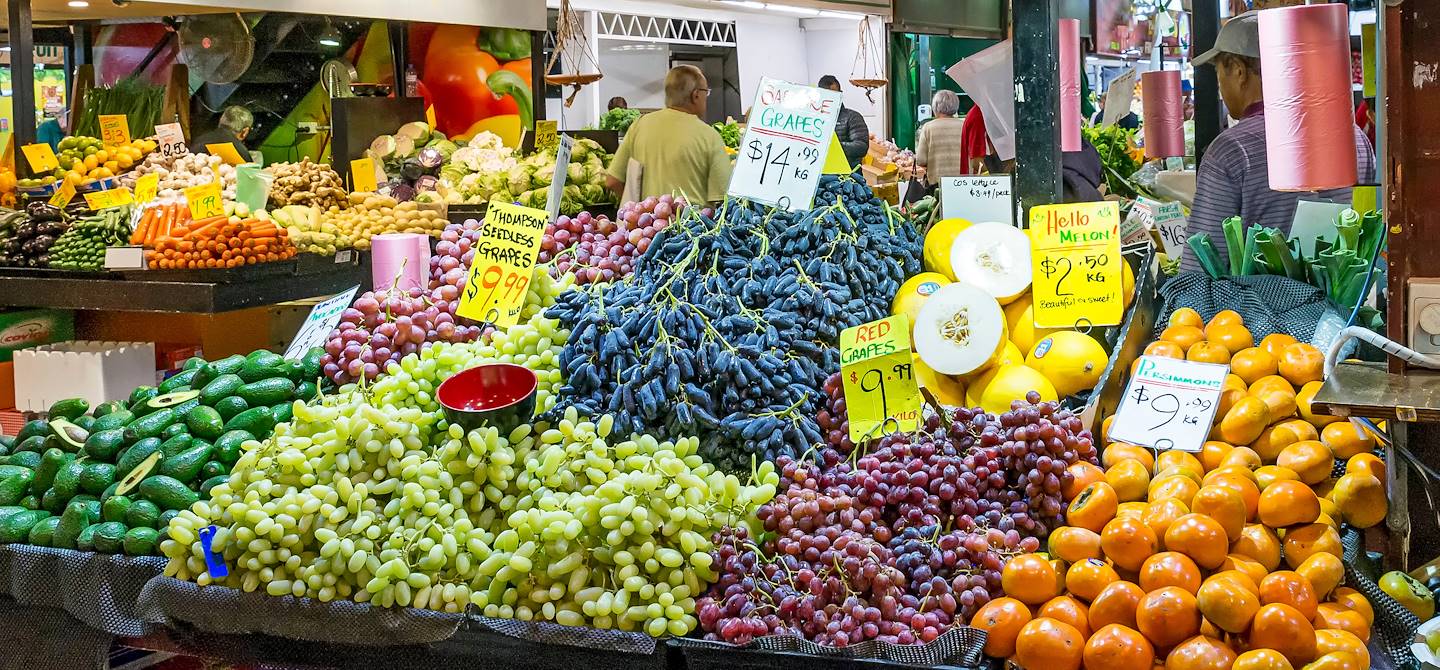 Fruits et légumes dans le marché central d'Adélaïde - Australie