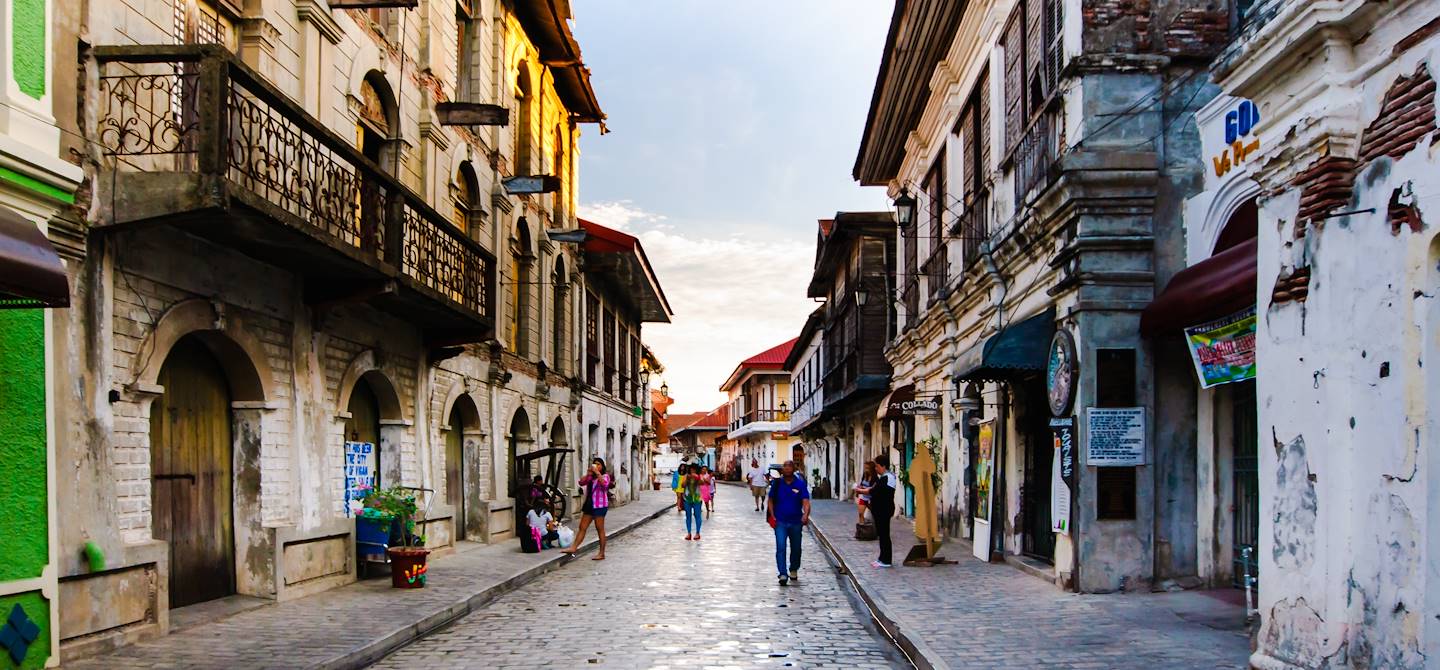 Rue "Calle Crisologo" à Vigan - Philippines