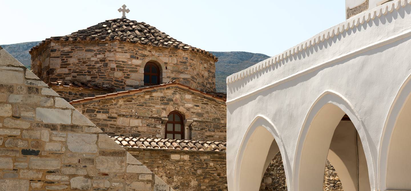 Vue de l'église Panagia Ekatontapiliani - Parikiá - Île de Paros - Grèce