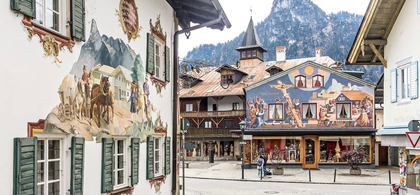 Les façades peintes d'Oberammergau - Haute-Bavière - Allemagne