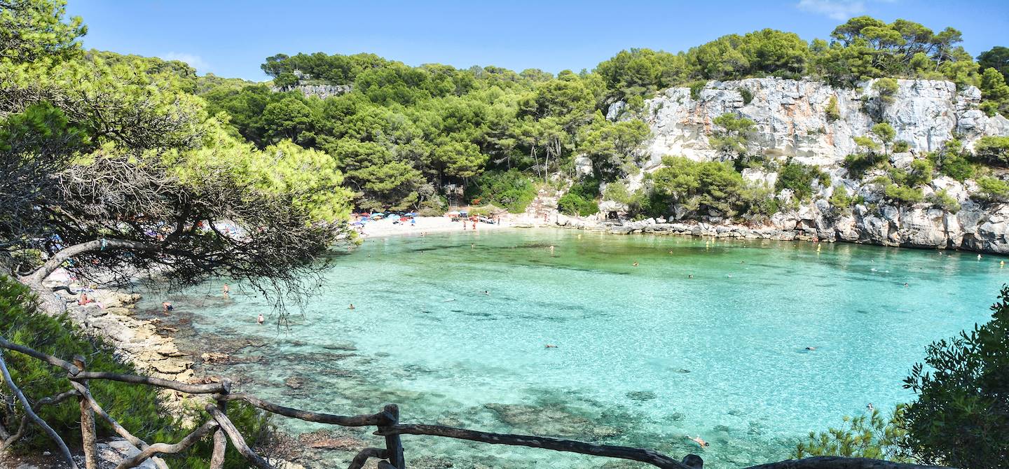 Plage de Cala Macarella à Minorque - Les Baléares - Espagne