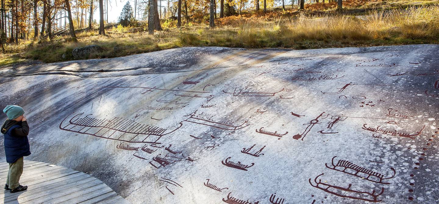 Les gravures rupestres de Tanum dans la région de Bohuslan - Suède